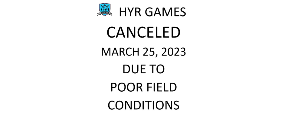  Games Canceled today